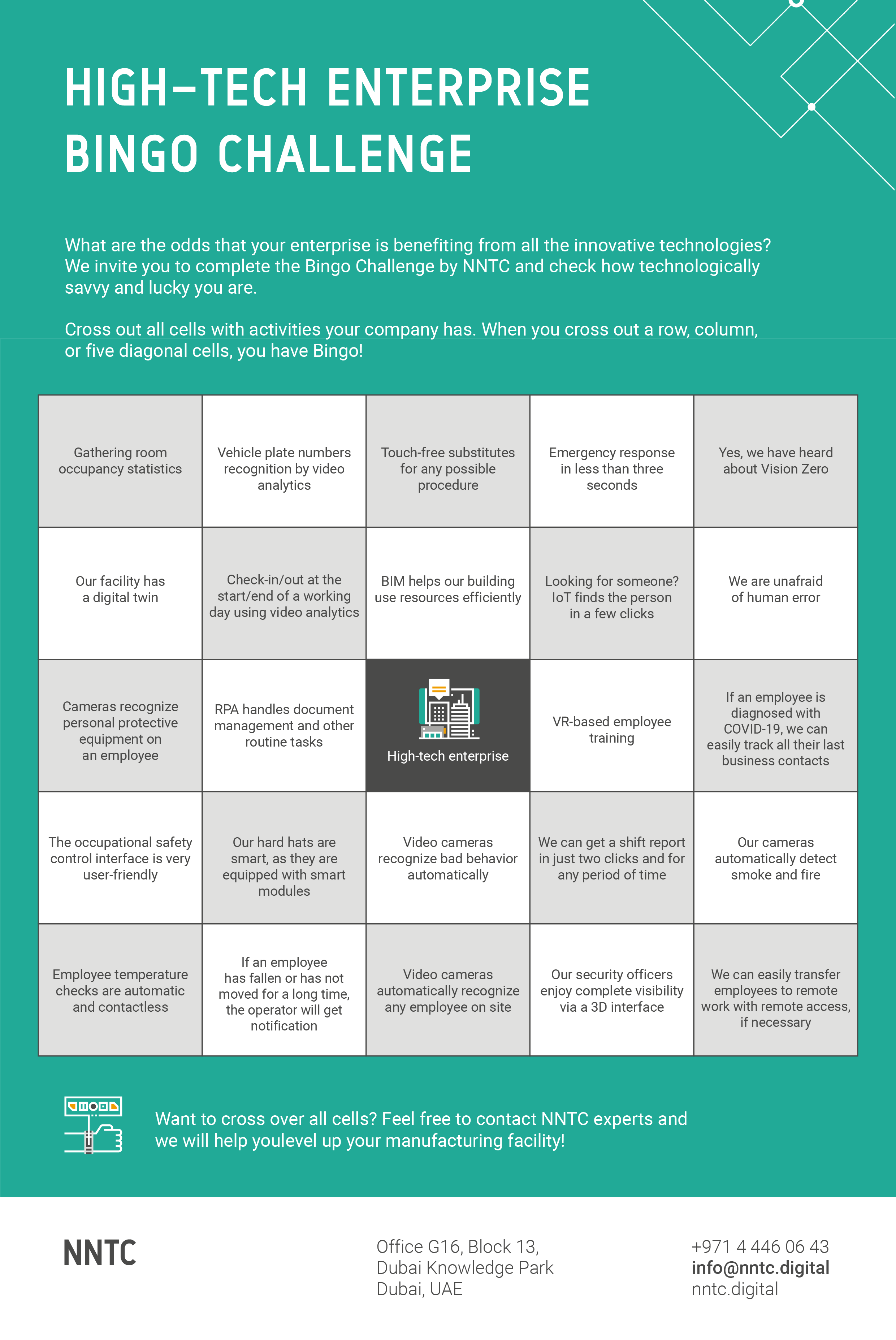 High-tech bingo challenge